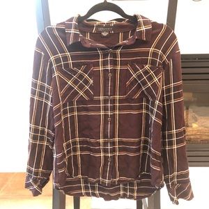Sanctuary Plaid Button Up Shirt